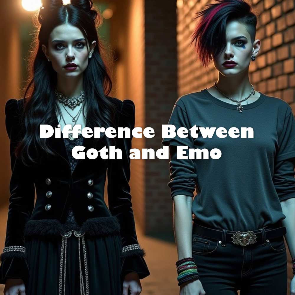 Difference Between Goth And Emo